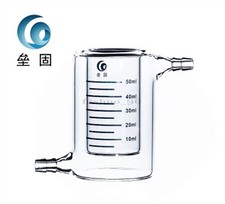Beaker For Photocatalytic Or Other Lab Experiment New 1Pc Jacketed Glass 50Ml sp