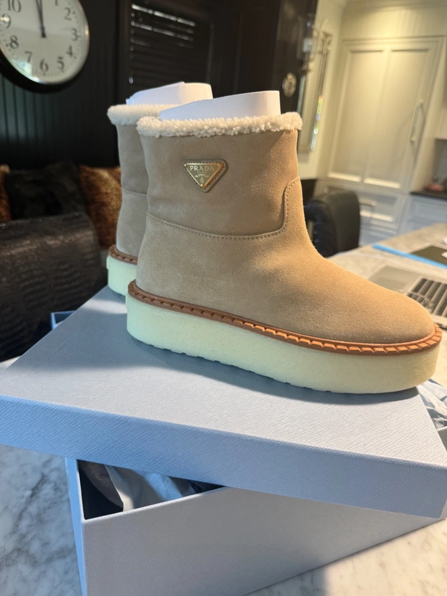 【美品】PRADA シアリングアプレスキーブーツ 白38サイズ ファー 正規品 PRADA Winter Boots for Women for sale - eBay