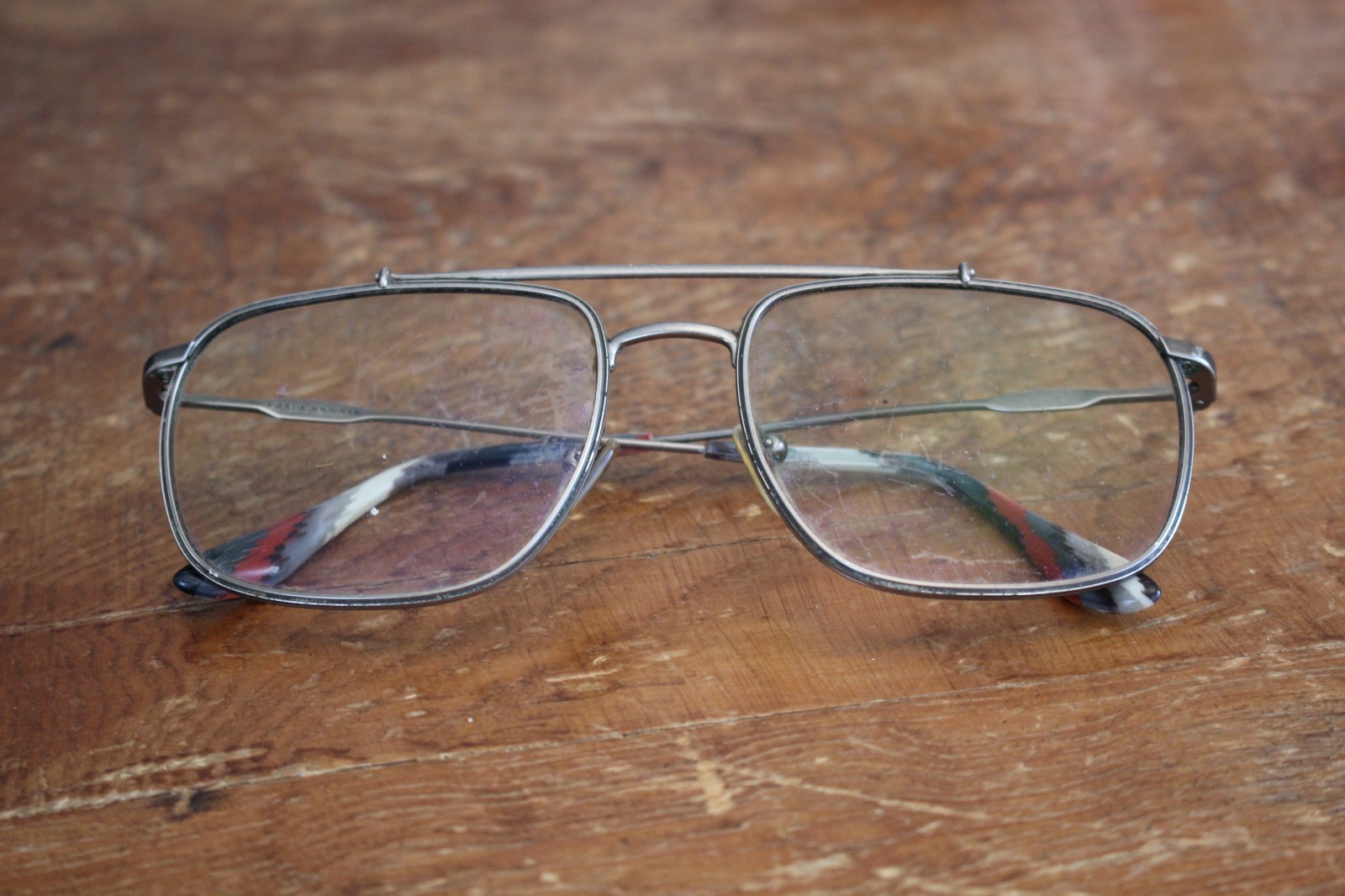 Prada Sunglasses Eyeglasses Frames Silver Metal W… - image 1