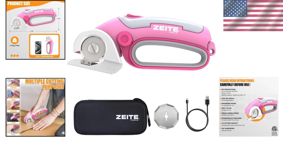 Juego de tijeras eléctricas inalámbricas - rosa Foto 2 de 4