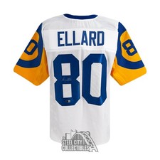Henry Ellard Autographed Los Angeles Custom White Football Jersey - BAS