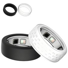 for Oura Ring 5 Case,Silicone Protector Cover,Anti-Scratch Black Clear