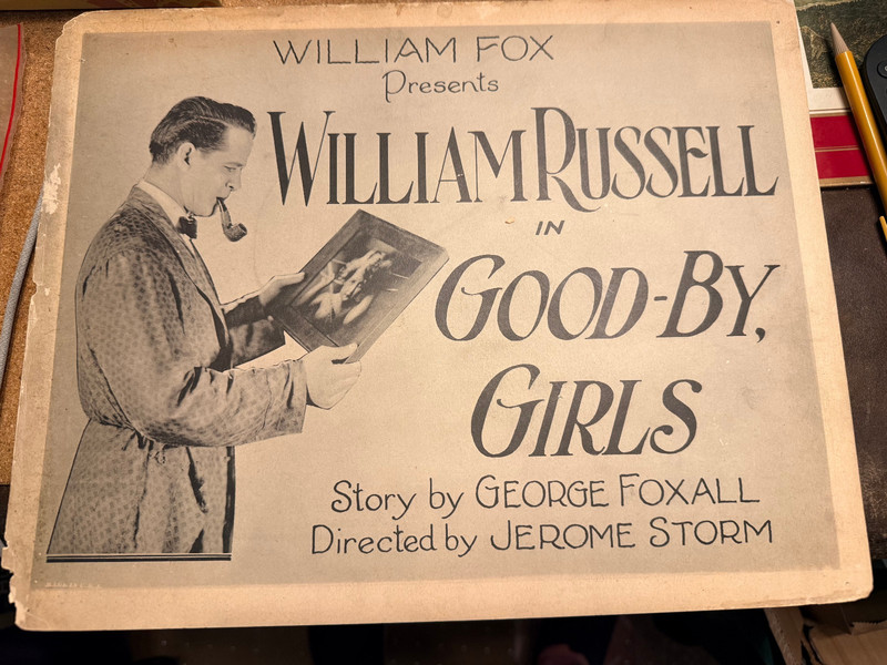Good-By Girls 1923 Fox 11x14" Silent Title Lobby William Russell Carmel Myers