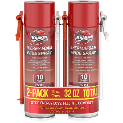 #ad #ad Kraken Spray Foam Insulation Fire Rated Wide Spray Expanding ThermaFoam 2x 16 oz $36.99