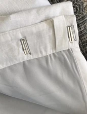 Set (7) Pottery Barn Silver Metal Drapery Curtain Hooks 1.5 " Slide Fast Ship!