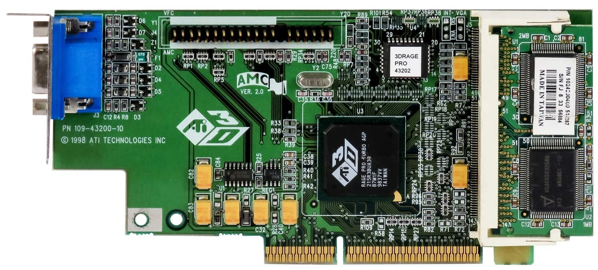 ATI RAGE PRO TURBO AGP 6MB 109 43200 10 NLX x2 eBay
