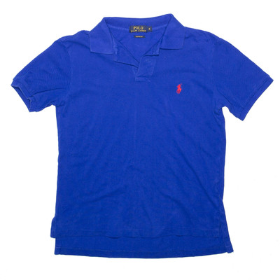 royal blue and orange polo shirt
