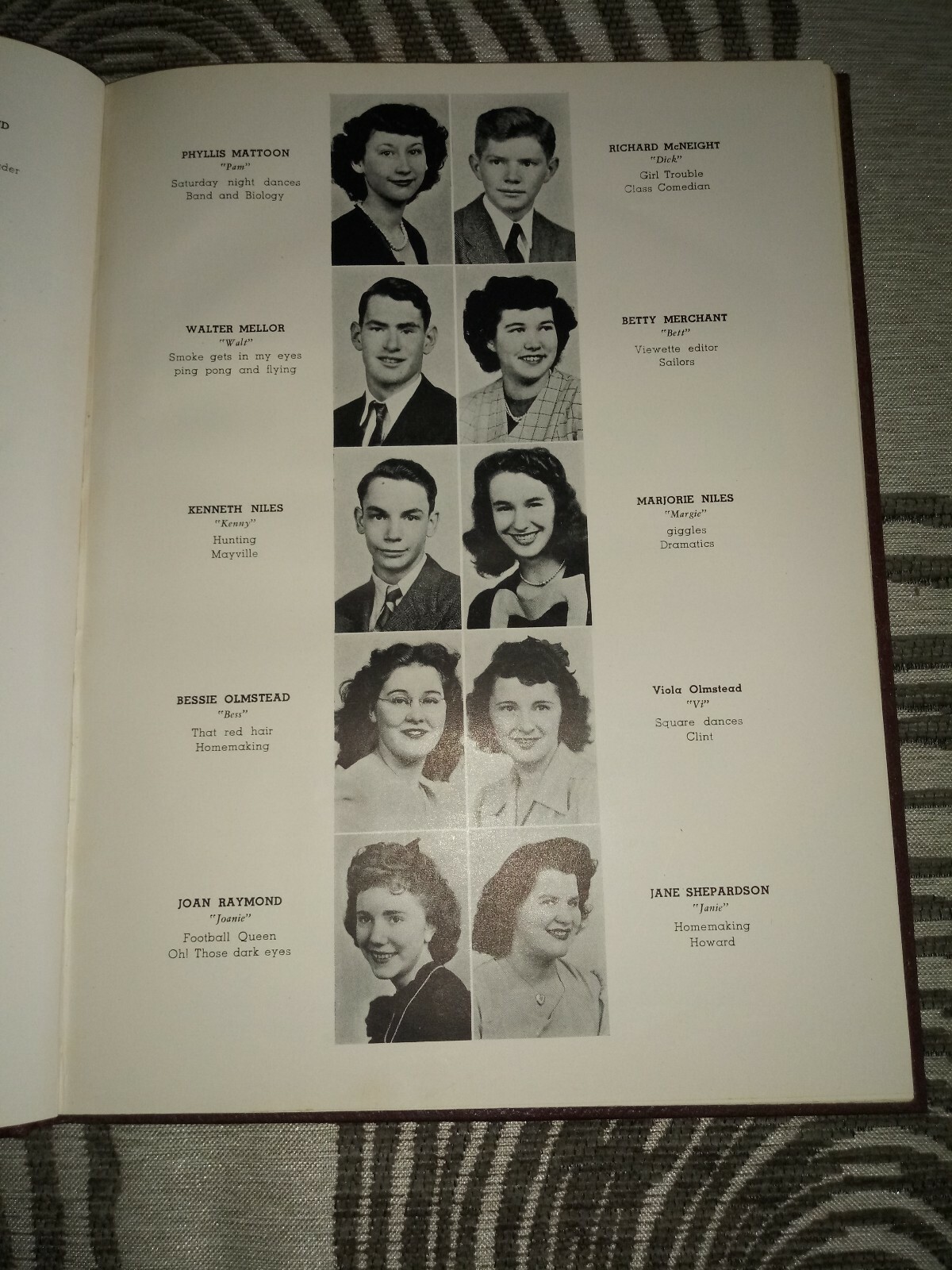 1946 Cassadaga Valley NY Central School Yearbook Sinclairville, New