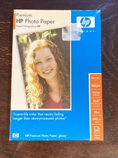 HP Premium Glossy Photo Paper 4x6 60 Sheets 10 Mil Thickness 64 Lb Inkjet NOB