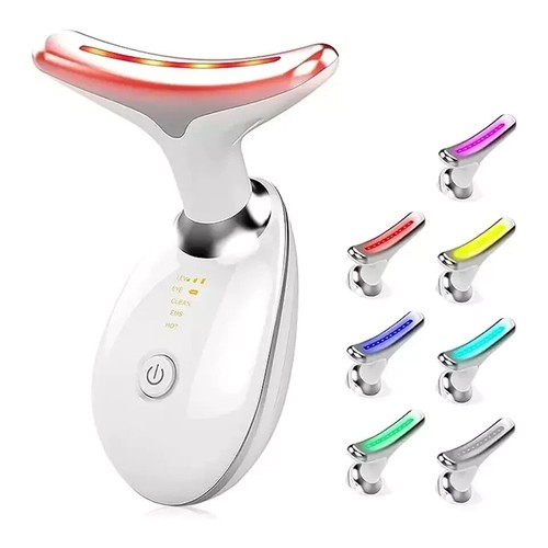 7 Colours Neck Face Lifting Massager Skin Tighten Device LED Anti Wrinkle Beauty - Picture 3 of 10