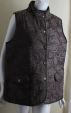 Focus Sz L Brown Art-to-wear Woven Over Polyester Grid Vest Jacket Fun Funky