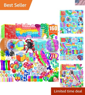 160 Pack Sensory Toys - Mini Bulk Favors for Kids, Classroom & ADHD Prizes