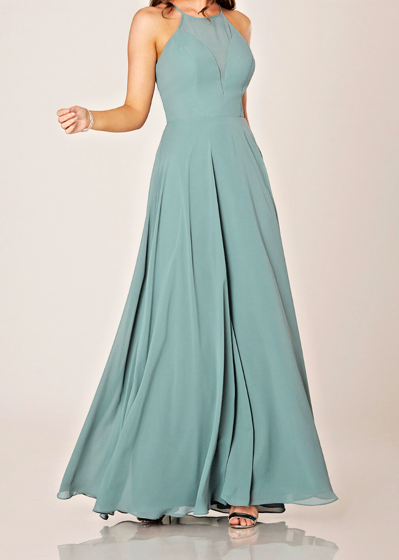 sorella vita bridesmaid dresses near me Modern Dress 9292 Sheer Paneling Sz. 12 (SAMPLE) Carmel One-Shoulder Sash Maxi AU ONLY Bridesmaid collection Size:44 WAIST