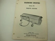 Ford Tractor Dearborn Tractor Sweepers Series 721 - 1961 Service Parts Manual