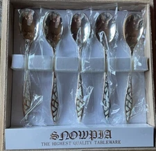 Snowpia The Highest Quality Tableware 5 Spoons Martian   Original Box Japan