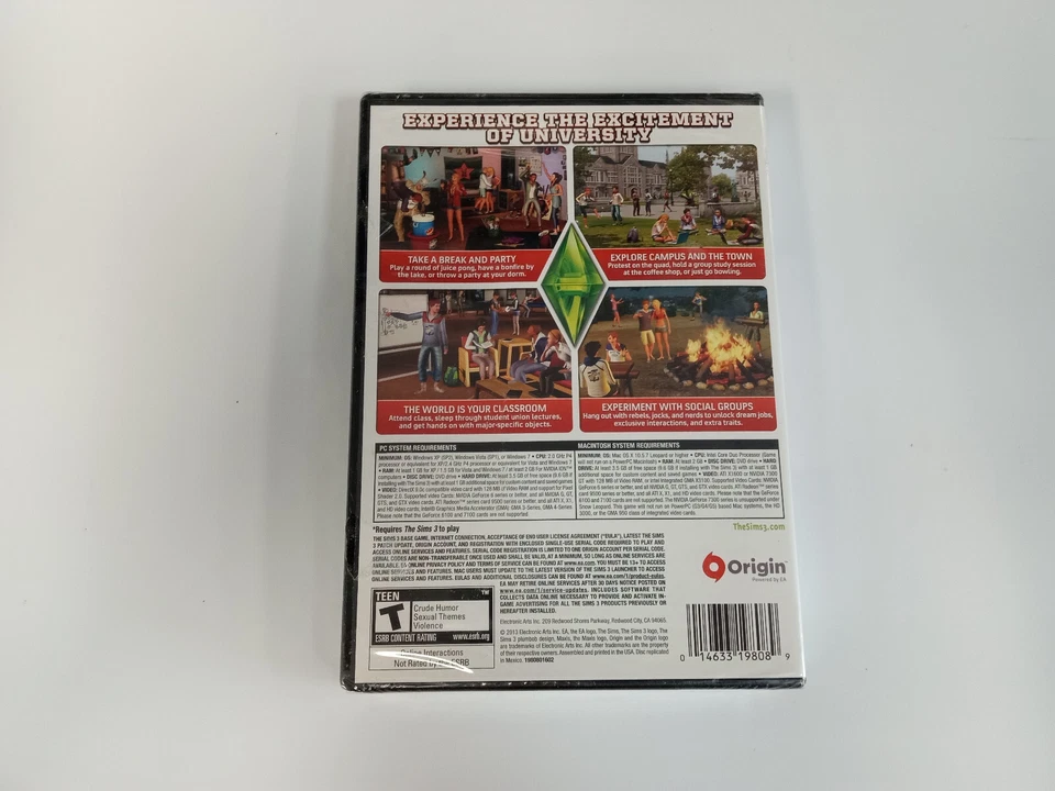 Sims 3: University Life For PC  Brand New Factory Sealed - Image 2 of 4