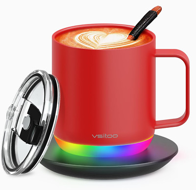 S6 Plus Smart Mug - Self-Heating Coffee Mug with App Control & RGB Lights