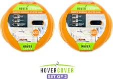 2pk Hover Cover Magnetic Microwave Oven Food Splatter Guard Steam Vents Orange
