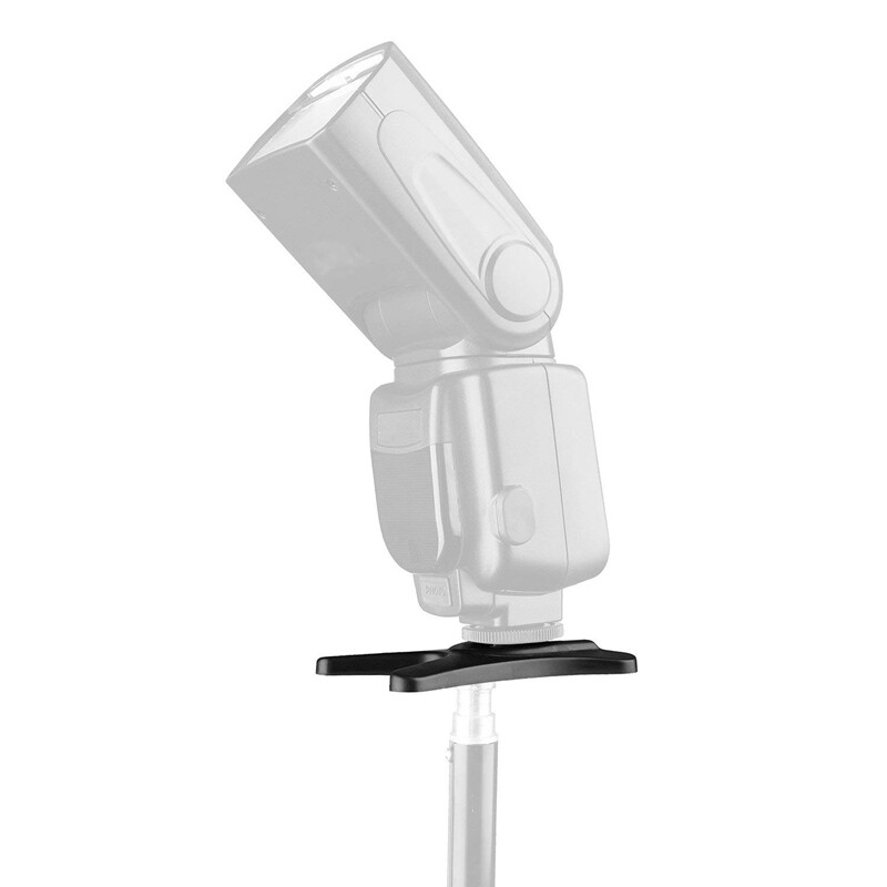 Camera Flash Stand Flash Speedlight Hot Shoe Mount Stand with 1/4Inch
