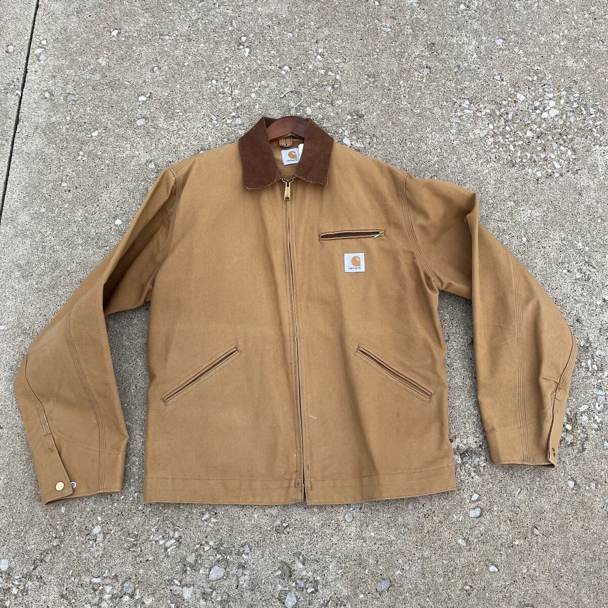 VTG Carhartt J97 PTL Detroit Unlined Work Jacket Tan Size VTG Carhartt J97 PTL Detroit Unlined Work Jacket Tan Size
