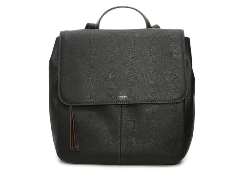 Fossil Kara Black Leather Backpack 