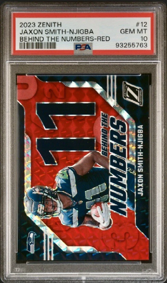 Jaxon Smith-Njigba Panini Zenith Behind the Numbers #12 Red