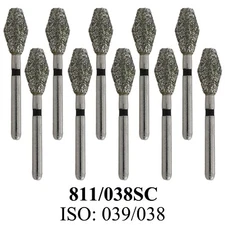 Dental Occlusal Barrel Diamond Bur 811/038SC Super Coarse FG High Speed Burs