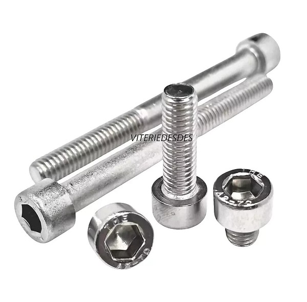 Viti M4 In Acciaio Inox Testa A Brugola Tonda Cava Esagonale Uni 5931 - Din 912-image