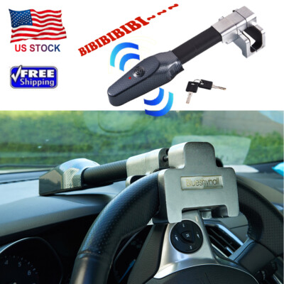 Car Steering Wheel Lock Vehicle Security Key Alarm T-Lock Anti Theft Universal