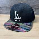 Los Angeles Dodgers Hat Cap Snap Back Gray MLB Baseball American Needle