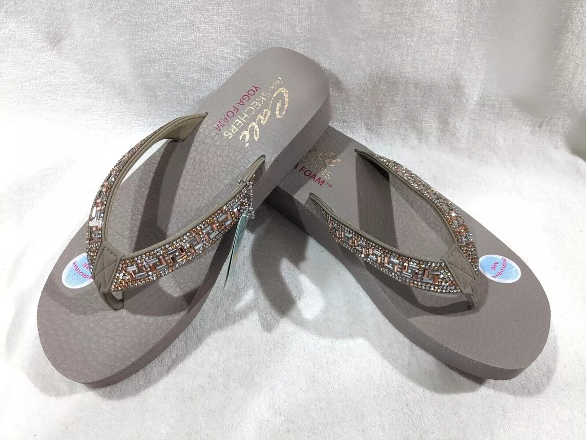 boliger Påstået Tekstforfatter Skechers Women&#039;s Vinyasa Geo Queen Taupe Wedge Sandals - Size 11 NWB  119296/TPE | eBay