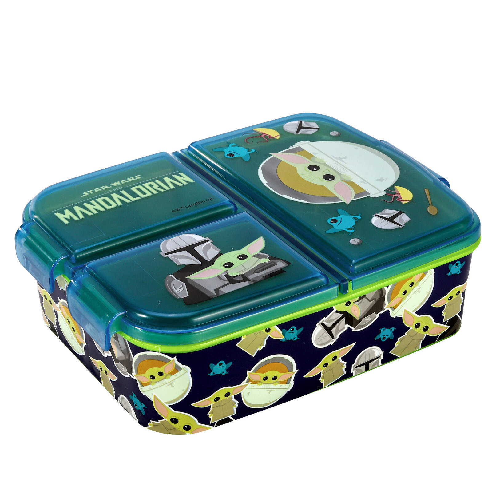 Star Wars Kids Childrens Multi Compartment Sandwich Travel Lunch Box, BPA Free