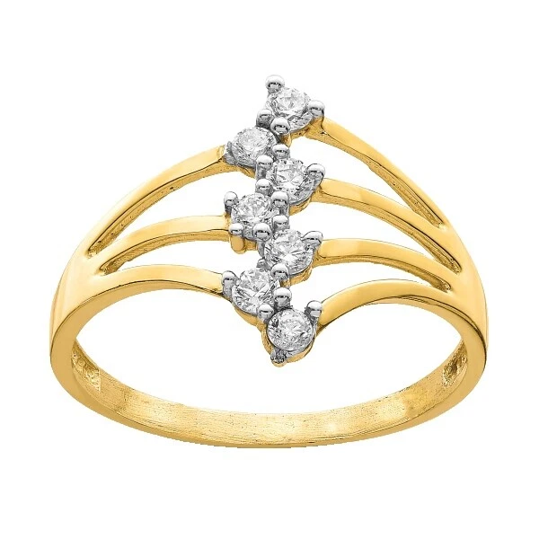 Yellow Gold Plated Fashion Rings 7 Ring