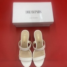 DREAM PAIRS Women's Low Chunky Heel Sandals Open Toe Two Strap Dress Pump Shoes