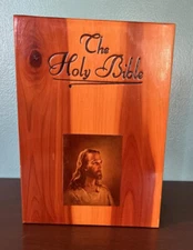 Vintage Secret Storage Book Bible Safe Hollow Security Stash Box Kentucky Cedar