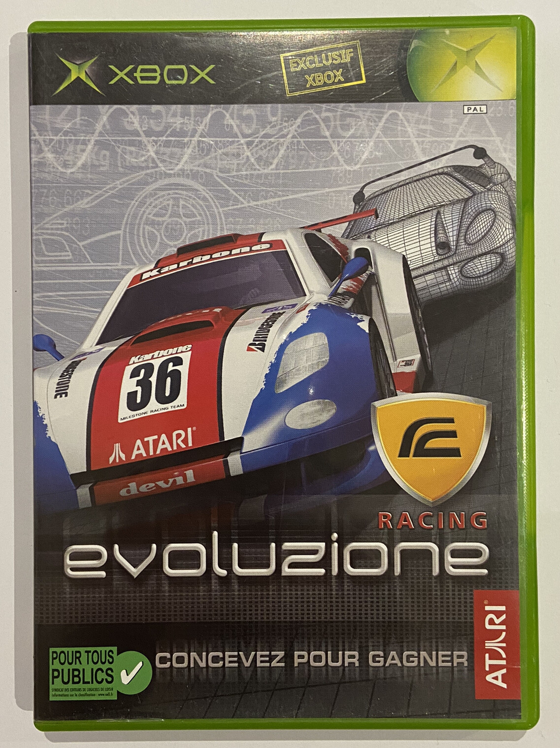 N1166 JEU COMPLET PAL FR MICROSOFT XBOX : RACING EVOLUZIONE @ COURSE AUTO @ TOP
