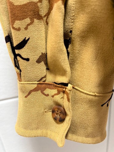 Langarm Pferdedruck Westernhemd mit durchgehendem Reißverschluss Studio West Vintage Damen XL - Bild 3 von 4