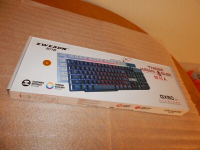 EWEADN GX50 Wrangler Suspended Keypress Wired Rainbow Back Light Gaming Keyboard