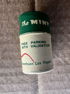 Vintage Barrel of Matches from The Mint Hotel and Casino in Las Vegas Nevada