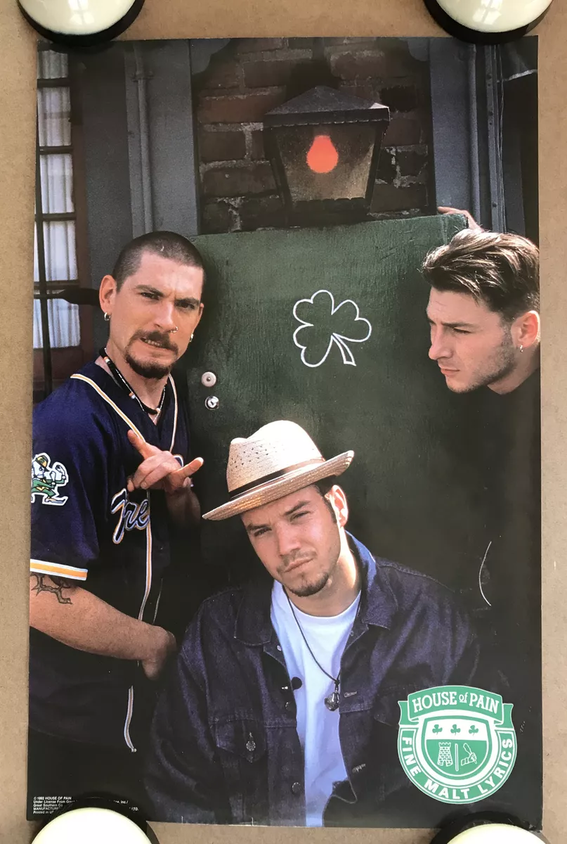 Vintage Original 1990s House Of Pain Poster 1992 Hip Hop Rap Music Memorabilia