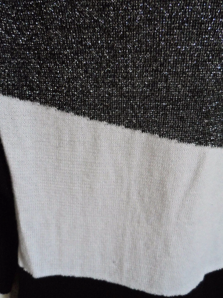 Nuevo suéter túnica Heart Soul para mujer negro/gris metálico/blanco talla: L () Foto 4 de 4