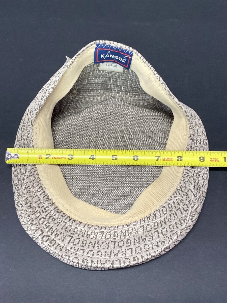 Kangol Jacquard Beret Flat Hat Logo Words Large CAO1474 G5