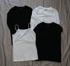 Cat  Jack Lot 4 pc GIRLS XL 14/16 Black, white shirts  cami two long one short