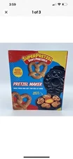 SUPER PRETZEL Soft Pretzels MAKER With Cheese Warmer NEW