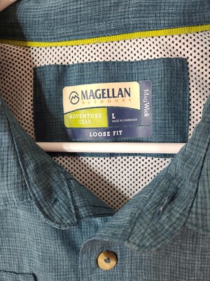 Chemise Magellan Adventure Gear Homme – Verte, Taille L – Décontractée