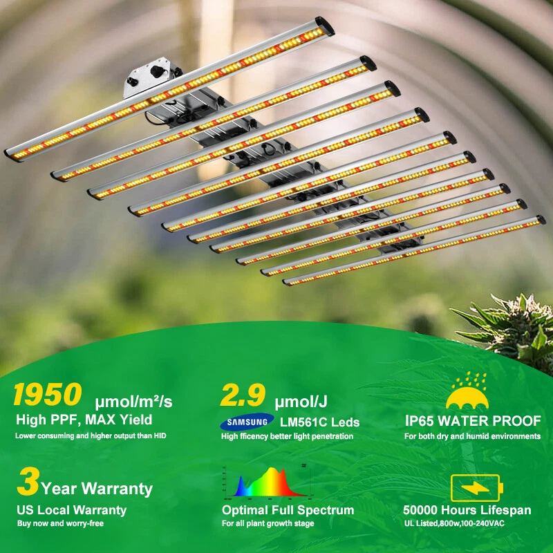 800W Spider Samsung LED Grow Light Bar Commercial Medical Lamp