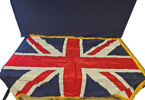 Great Britain British Flag Embroidery Fringe Tassel Banner Flag Military Surp