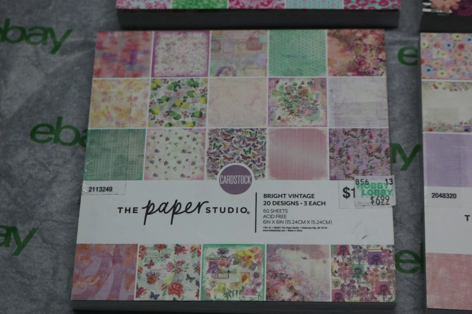 4 NEW 6 x 6 THE PAPER STUDIO scrapbooking paper pad 4 x 60 sheets, acid free - Image 4 of 4