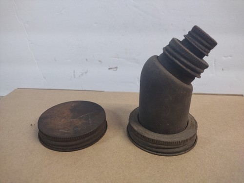 Vintage Rare Metal Oil Can Angle Spout & Cap for 5 Gallon motor oil can ...