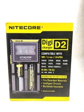 NITECORE D2 Digi charger For 3.7v 18650 16340 14500 26650 CR123A Li-ion & Ni-MH
